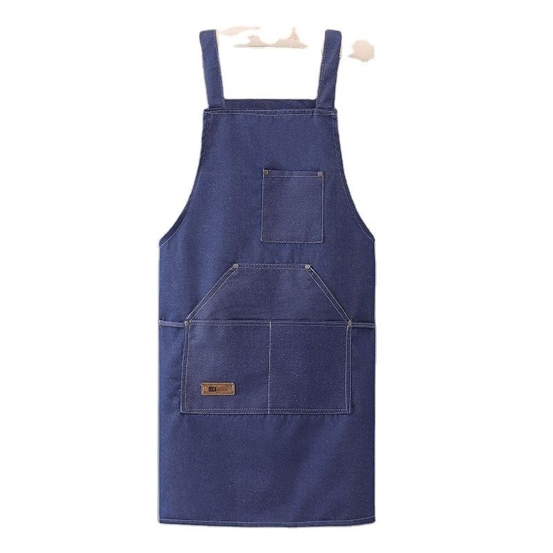 Custom Denim kapper Tuingereedschap voorhang met zakken Ondersteuning 7 dagen Voorbeeld bestelling