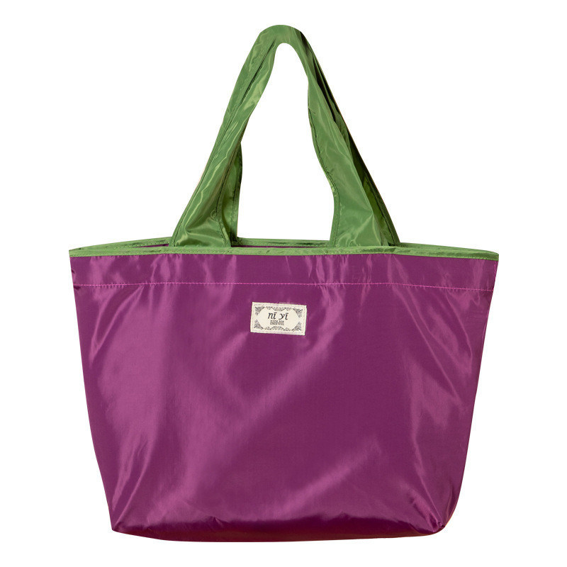 2024 Custom Logo Opvouwbaar Nylon Casual Tote Bag voor Polyester Grocery Shopping Bag