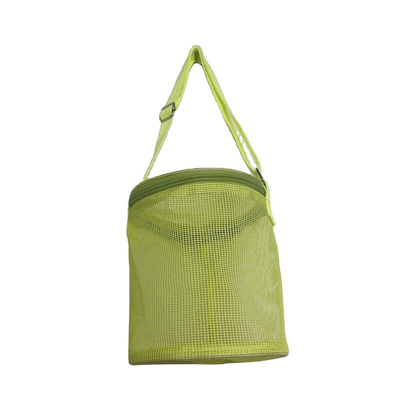 3D cirkelvormig zandgraven speelgoed opslagzak Custom Logo Mesh Shell verzamelen zakken voor strand plezier