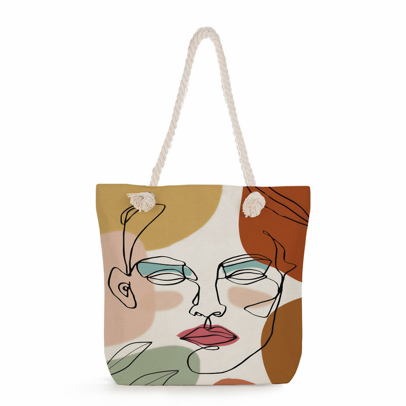 Grote tas voor vrouwen, op maat gemaakt, kanvas, herbruikbare winkeltas met printpatroon
