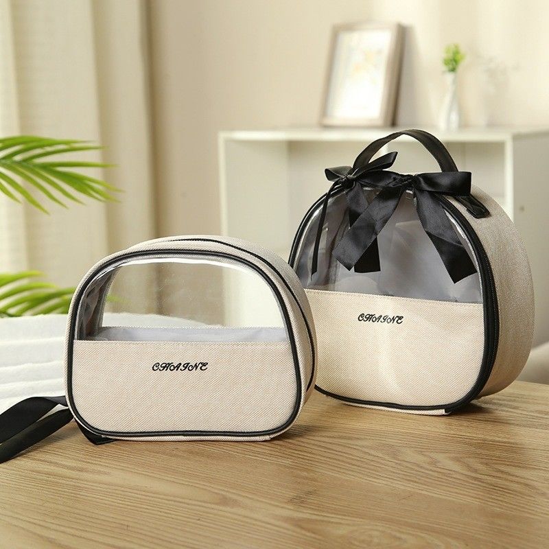 Zipper sluiting Lady Beauty Case voor professionele dames Solid patroon en handvat ontwerp