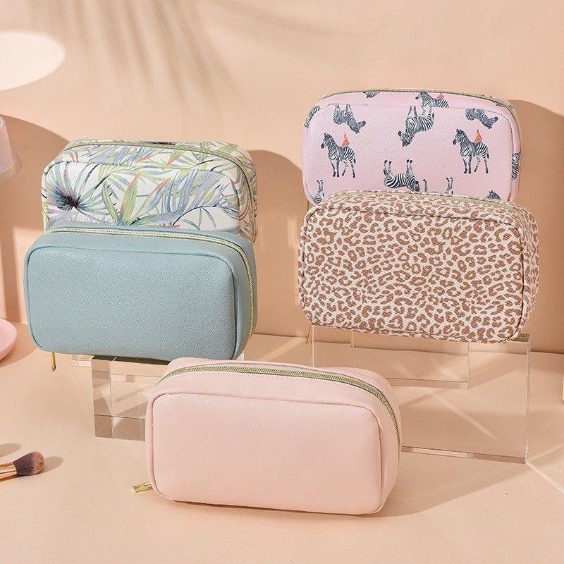 Gepersonaliseerde kleur private label make-up tas met waterdichte rits sluiting ontwerp