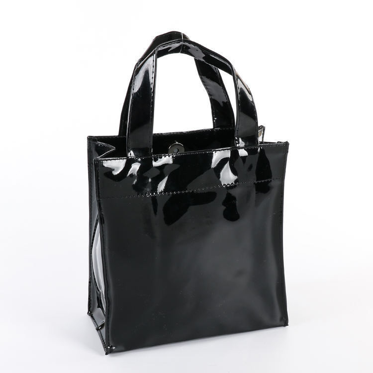 Custom Modieus Print Design Glanzend Spiegel Tote Handle Winkeltas Met Logo Waterdicht PVC Tote Bag