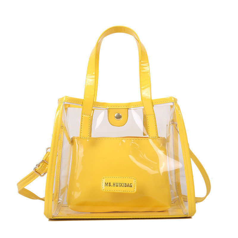 Nylon bekleding Acceptabel OEM/ODM Duidelijke PVC zakdoeken met gekleurd handvat