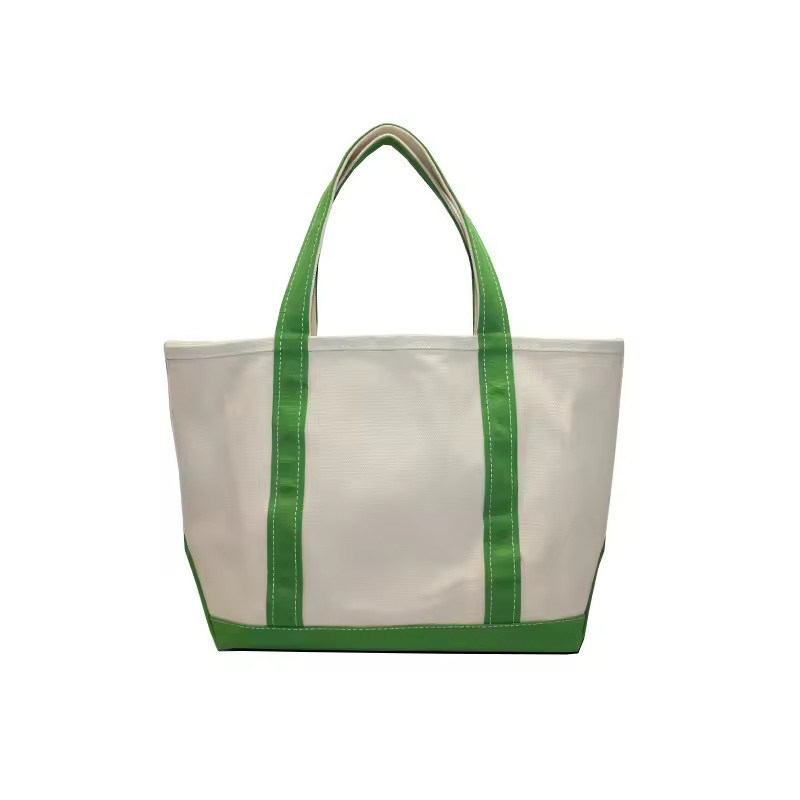 Oversized Eco Friendly Cotton Canvas Tote Bag met Custom Printed Logo Soft-loop Style
