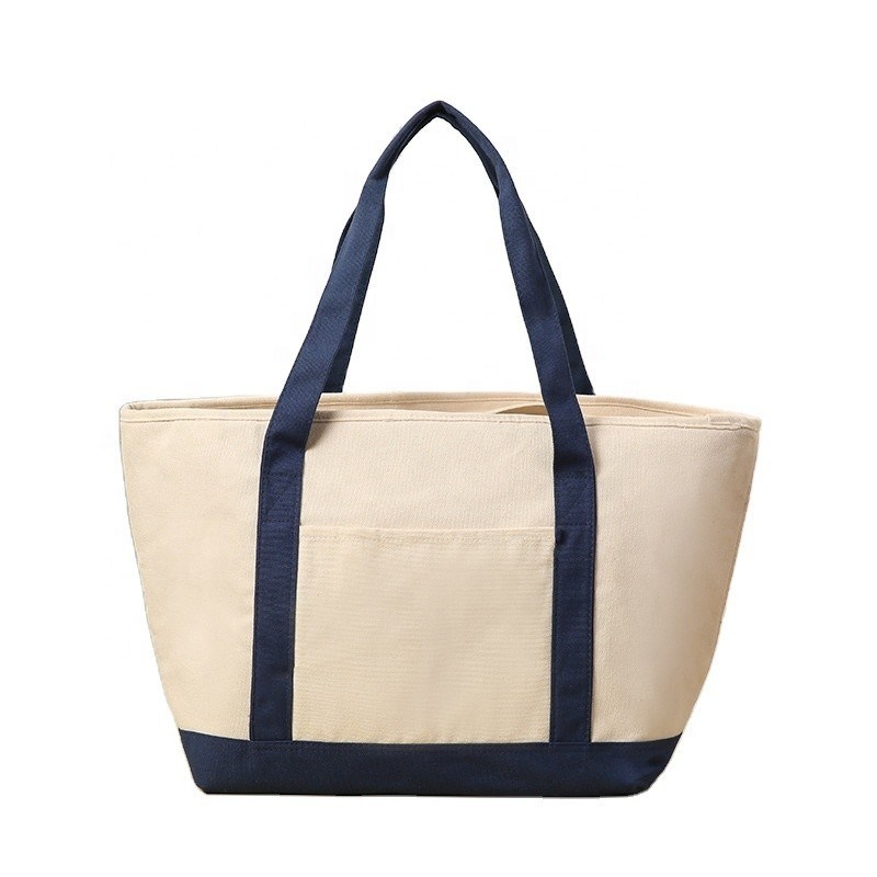 Medium Size Custom Printed Recycle Plain Organic Cotton Canvas Tote Bag Met Logo