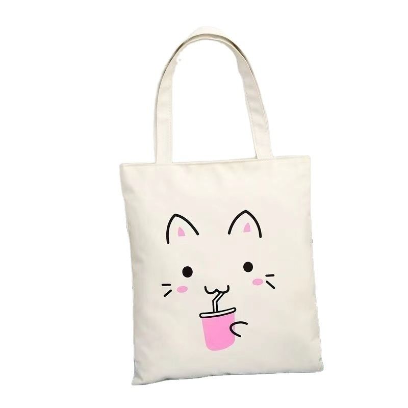Fashion Canvas Shoulder Tote Bag met Custom Logo Shopping Bag voor het dagelijks schoolleven