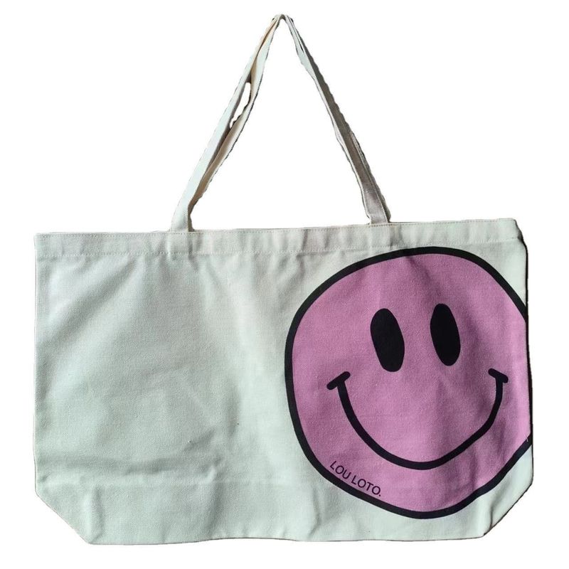 Grote capaciteit Shoulder Shopping Canvas Tote Bag met aangepaste kleur en geprint logo