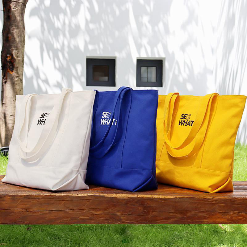 Op maat gemaakt logo gedrukt Eco-vriendelijk Bulk biologisch katoen Canvas Groentewaren Winkelen Tote Bag