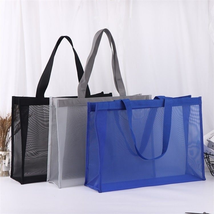 Custom Design Herbruikbare Nylon Wire Mesh Beach Shopping Tote Bag met gepersonaliseerd logo