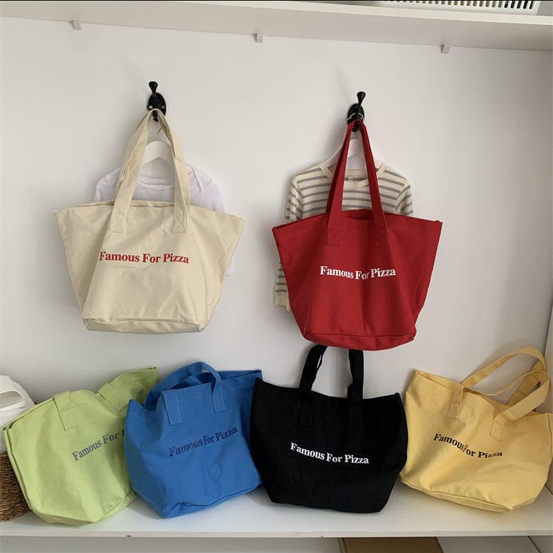 Dagelijks schoolleven Canvas Tote Bag voor winkelen Praktisch en veelzijdig ontwerp