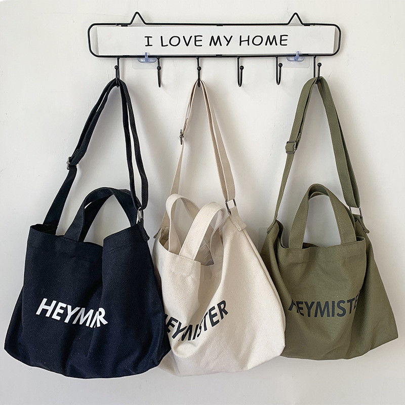 Custom Large Canvas Tote Bag Aanvaardbaar OEM/ODM voor briefprint Cross Body Messenger Bag