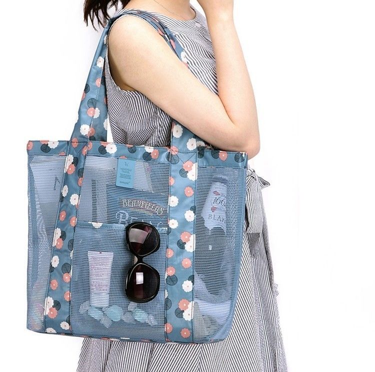 Mode Reis Handtassen Doorzichtige Mesh Schoudertas Transparante Tote Beach Bag voor het voordeel