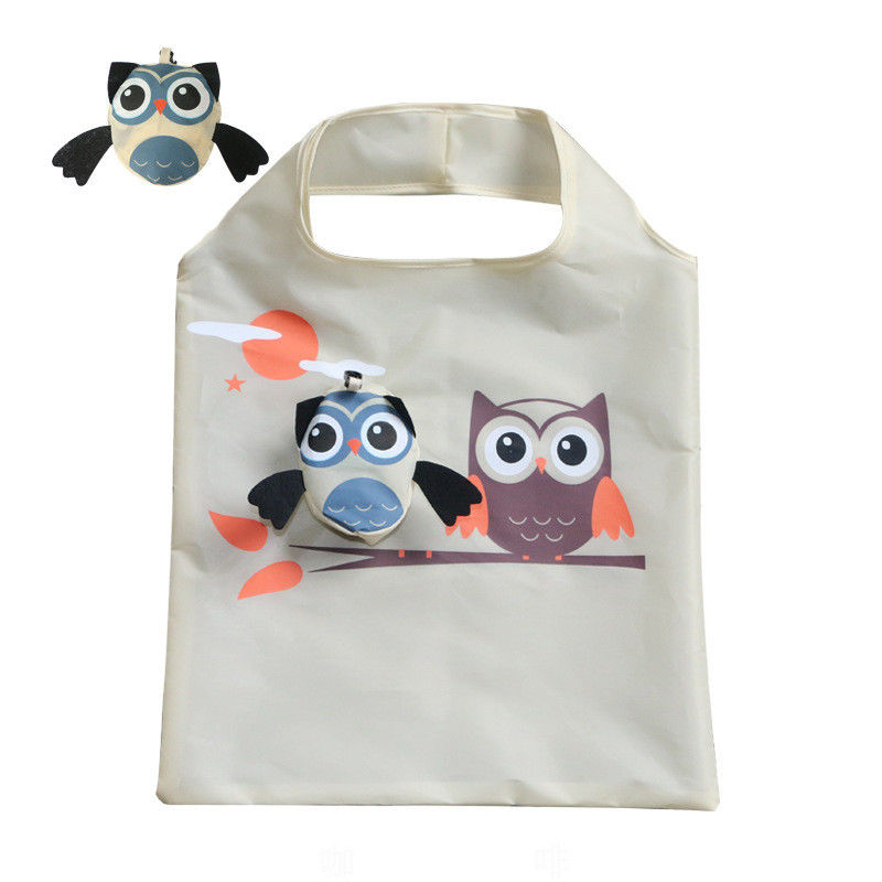 Leuke dieren RPET winkeltasjes voor winkelen Wandelen Reizbrief Druk katoenen tas