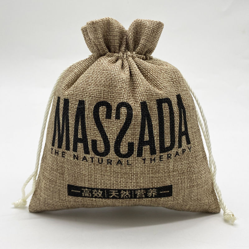 Custom Logo Jute Drawstring Pouch voor dagelijks schoolleven Essentials en organisatie